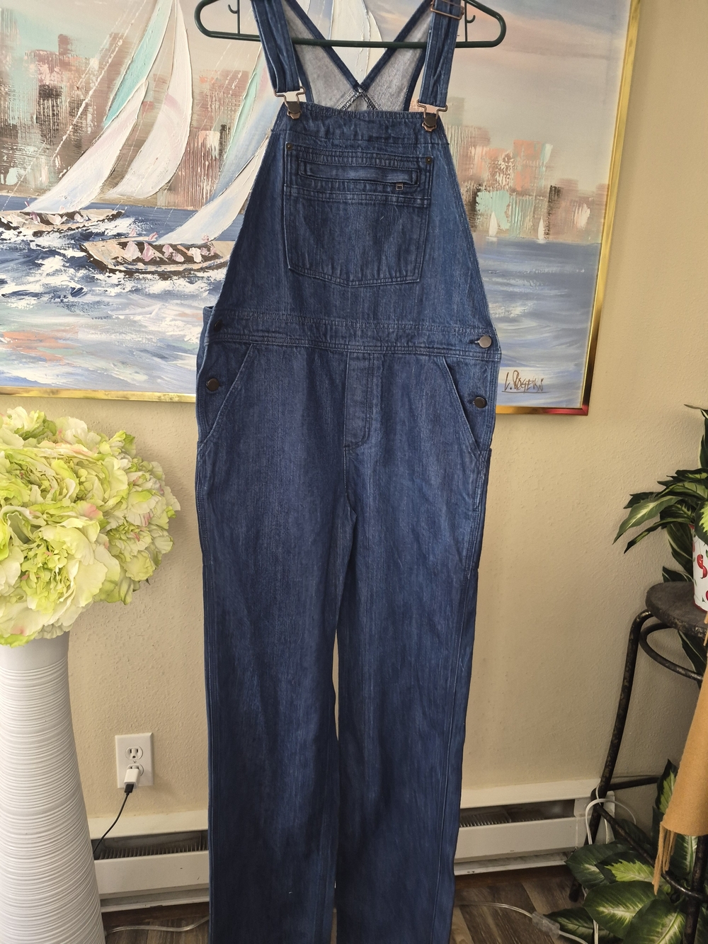 Vintage Patagonia Dark Blue Denim Jumpsuit Overalls